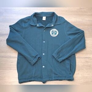 Zara Men Green Cotton Jacket Blazer XL Green Varsity Collegiate